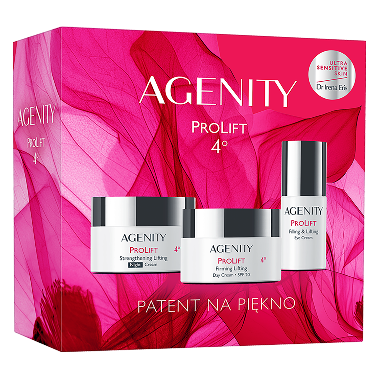 Agenity Set Agenity 4° ProLift 2025, straffend Creme liftend für den Tag, SPF 20, 50 ml + kräftigend Creme liftend für die Nacht, 50 ml + auffüllend Augencreme, 15 ml — Inhaltsstoffe und Bewertung