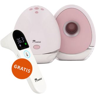 Momini TwinHarmony, laktator elektroniczny, podwójny, 4-fazowy, bezprzewodowy + LittleCare, termometr na podczerwień gratis - zdjęcie produktu