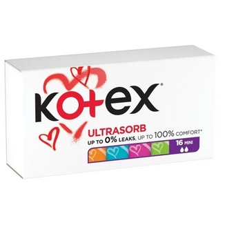 Kotex UltraSorb, tampony higieniczne, Mini, 16 sztuk Kotex UltraSorb, tampony higieniczne, Mini, 16 sztuk - zdjęcie produktu
