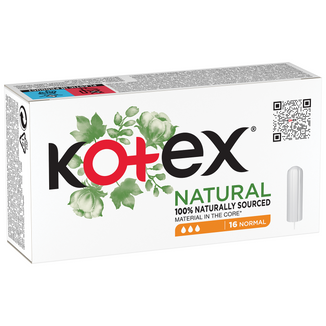 Kotex Natural, tampony higieniczne, Normal, 16 sztuk Kotex Natural, tampony higieniczne, Normal, 16 sztuk - zdjęcie produktu
