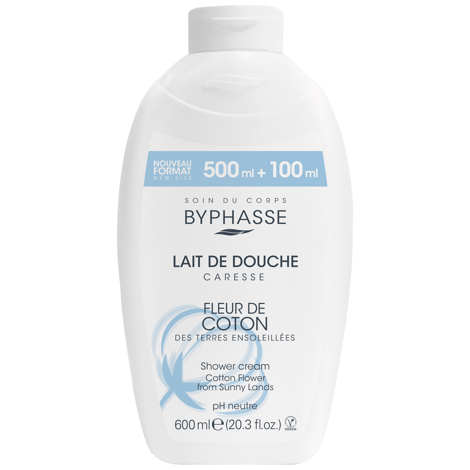 Nieznana Byphasse Caresse, krem pod prysznic, kwiat bawełny, 600 ml — Inhaltsstoffe und Bewertung