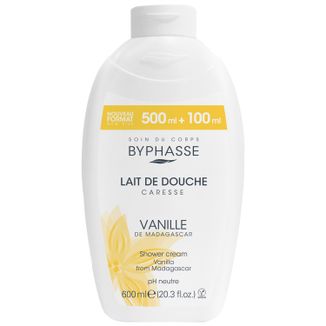 Byphasse Caresse, krem pod prysznic, wanilia, 600 ml - zdjęcie produktu