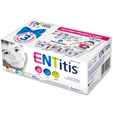Zestaw ENTitis dla dzieci powyżej 3 roku życia, smak truskawkowy, 3 x 30 pastylek do ssania + gra karciana KRÓTKA DATA - miniaturka zdjęcia produktu