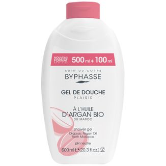 Byphasse Plaisir, żel pod prysznic, organiczny olejek arganowy, 600 ml Byphasse Plaisir, żel pod prysznic, organiczny olejek arganowy, 600 ml - zdjęcie produktu