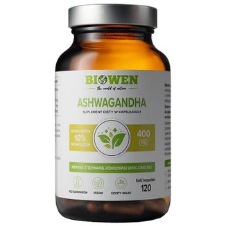Biowen Ashwagandha, 120 kapsułek Biowen Ashwagandha, 120 kapsułek - zdjęcie produktu