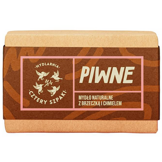Cztery Szpaki, naturalne mydło w kostce, piwne, 110 g Cztery Szpaki, naturalne mydło w kostce, piwne, 110 g - zdjęcie produktu
