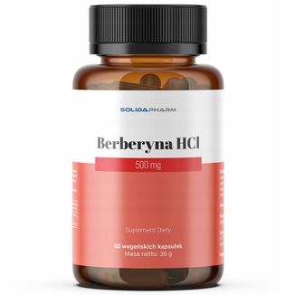 Solida Pharm Berberyna HCI 500 mg, 60 kapsułek - zdjęcie produktu