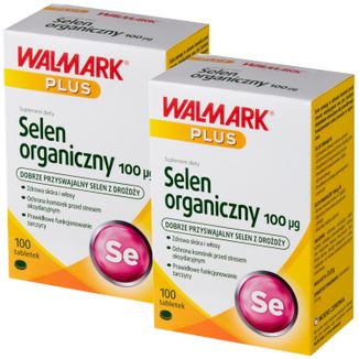 Zestaw Walmark Selen organiczny 100 µg, 2 x 100 tabletek - zdjęcie produktu