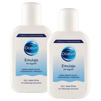 Zestaw Oilatum Formuła Zaawansowana, emulsja do kąpieli, od 1 dnia życia, 2 x 250 ml - zdjęcie produktu