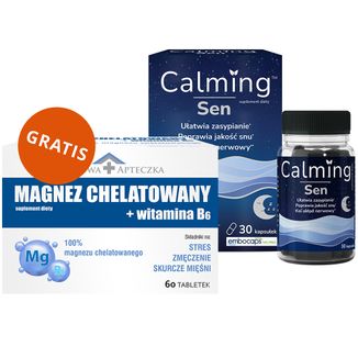 Calming Sen, 30 kapsułek + Magnez chelatowany + witamina B6, 60 tabletek gratis - zdjęcie produktu