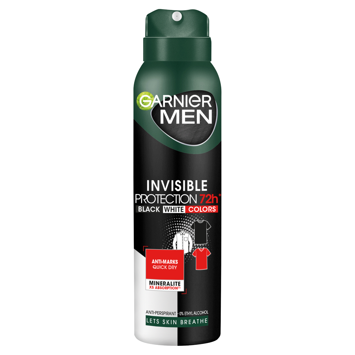 Garnier Garnier Men Invisible, Antitranspirant als Spray für Herren, 72 h, 150 ml — Inhaltsstoffe und Bewertung