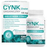 Cynk Chelat organiczny 15 mg, 120 tabletek USZKODZONE OPAKOWANIE - miniaturka zdjęcia produktu
