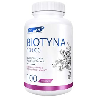 SFD Biotyna 10 000, 100 tabletek SFD Biotyna 10 000, 100 tabletek - zdjęcie produktu