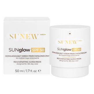 SunewMed+ SUNglow SPF 50 odmładzający krem przeciwsłoneczny do twarzy, 50 ml - zdjęcie produktu