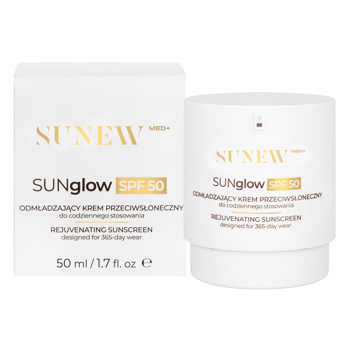 Nieznana SunewMed+ SUNglow SPF 50 verjüngend Sonnencreme für das Gesicht, 50 ml — Inhaltsstoffe und Bewertung
