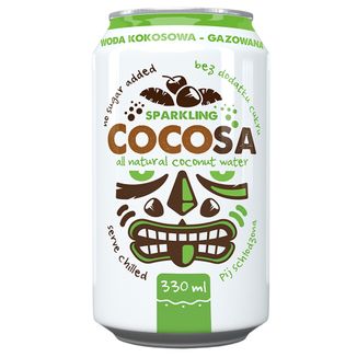 Diet-Food Cocosa Sparkling Coconut Water, woda kokosowa, gazowana, 330 ml - zdjęcie produktu