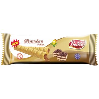 Balila, rurki kukurydziane z kremem o smaku tiramisu, bezglutenowe, 18 g - zdjęcie produktu