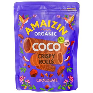 Amaizin, rurki waflowe czekoladowo-kokosowe, bezglutenowe, 140 g KRÓTKA DATA - zdjęcie produktu
