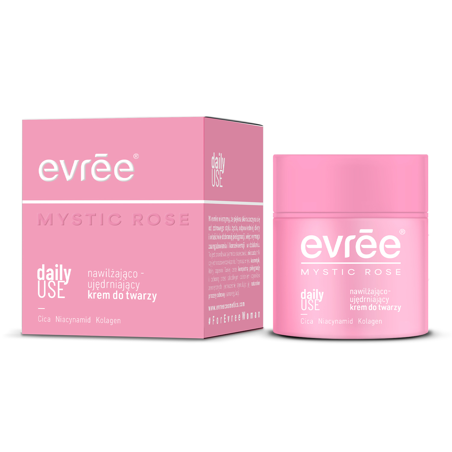 Evree Evree Mystic Rose Daily Use, Creme feuchtigkeitsspendend-straffend für das Gesicht, 50 ml — Inhaltsstoffe und Bewertung