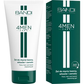 Bandi 4Men Care, żel do mycia twarzy, włosów i zarostu, dla mężczyzn, 150 ml USZKODZONE OPAKOWANIE - zdjęcie produktu