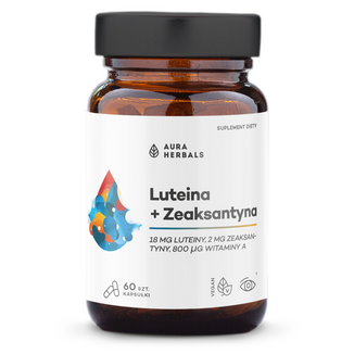 Aura Herbals Luteina + Zeaksantyna + Witamina A, 60 kapsułek - zdjęcie produktu