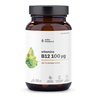 Aura Herbals Witamina B12 100 µg, 120 kapsułek - zdjęcie produktu