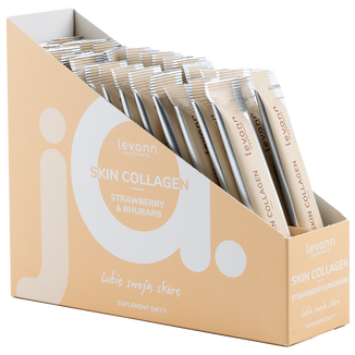 Levann "jA" Skin Collagen, strawberry & rhubarb, 7 g x 30 saszetek - zdjęcie produktu
