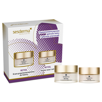 Zestaw Sesderma Retisil, krem przeciwstarzeniowy do twarzy, 50 ml + krem konturujący oczy i usta, 30 ml USZKODZONE OPAKOWANIE Zestaw Sesderma Retisil, krem przeciwstarzeniowy do twarzy, 50 ml + krem konturujący oczy i usta, 30 ml USZKODZONE OPAKOWANIE - zdjęcie produktu