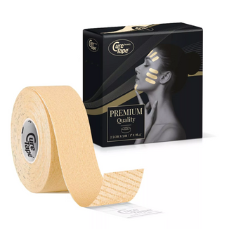 CureTape Beauty, taśma do kinesiotapingu twarzy i tapingu estetycznego, jasnobeżowa, 2,5 cm x 5 m, 1 sztuka - zdjęcie produktu