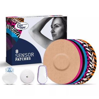 CureTape Sensor Patches, plastry na sensor CGM do monitorowania glukozy, mix kolorów, 8 sztuk - zdjęcie produktu