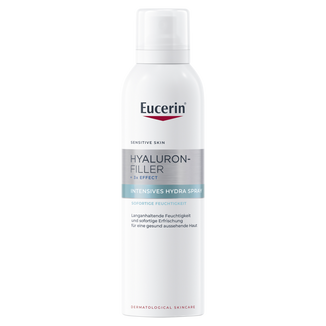 Eucerin Hyaluron + 3x Effect, nawilżająco-kojąca mgiełka do twarzy w sprayu z kwasem hialuronowym, 150 ml - zdjęcie produktu