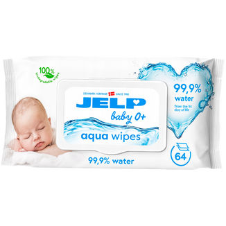 Jelp Baby 0+, chusteczki nawilżane, 99,9% wody, 64 sztuki Jelp Baby 0+, chusteczki nawilżane, 99,9% wody, 64 sztuki - zdjęcie produktu