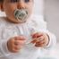 BabyOno, smoczek uspokajający, symetryczny, silikonowy, szary, 6-18 miesięcy, 2 sztuki - miniaturka 2 zdjęcia produktu