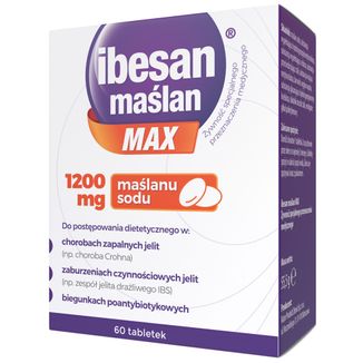 Ibesan Maślan Max, 60 tabletek Ibesan Maślan Max, 60 tabletek - zdjęcie produktu