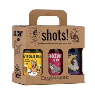 Zestaw LaQ Czyściopak Mini, żel pod prysznic, Czym Chata Bogata + Różowy w Ch! + Gwiezdny Pył + Passat Sąsiada + Krwawa Mary + Szwagier, 6 x 100 ml USZKODZONE OPAKOWANIE - zdjęcie produktu