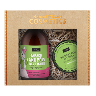 Zestaw LaQ Kiwi i Winogrono Silver, żel pod prysznic, 500 ml + krem do ciała, 200 ml - zdjęcie produktu