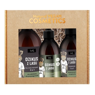 Zestaw LaQ Dzikus z lasu, żel pod prysznic, 500 ml + szampon do włosów, 300 ml + balsam po goleniu, 150 ml - zdjęcie produktu