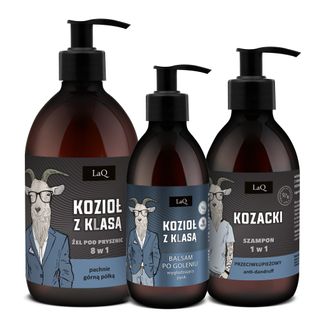 Zestaw LaQ Kozioł z klasą, żel pod prysznic, 500 ml + szampon do włosów, 300 ml + balsam po goleniu, 150 ml - zdjęcie produktu