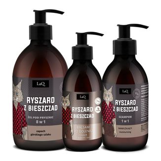 Zestaw LaQ Ryszard z Bieszczad, żel pod prysznic, 500 ml + szampon do włosów, 300 ml + balsam po goleniu, 150 ml - zdjęcie produktu