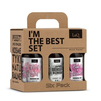Zestaw LaQ Czyściopak Unisex Mini, żel pod prysznic, Piwonia + Magnolia + Niezapominajka + Zapachu Seksu i Biznesu + Ryszard z Bieszczad + Kozioł, 6 x 100 ml - zdjęcie produktu