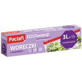 Paclan, woreczki z suwakiem, 3 l x 15 sztuk - miniaturka zdjęcia produktu