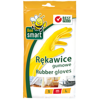 Bee Smart, rękawice gumowe, żółte, rozmiar M, 2 sztuki - zdjęcie produktu