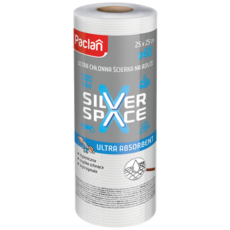 Paclan Silver Space, ścierki na rolce, 25 x 25 cm, 40 sztuk - zdjęcie produktu