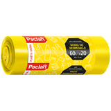 Paclan, worki do segregacji, plastik, żółte, 60 l x 20 sztuk - miniaturka zdjęcia produktu