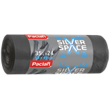 Paclan Silver Space, worki z uszami, srebrne, 35 l x 24 sztuki - miniaturka zdjęcia produktu