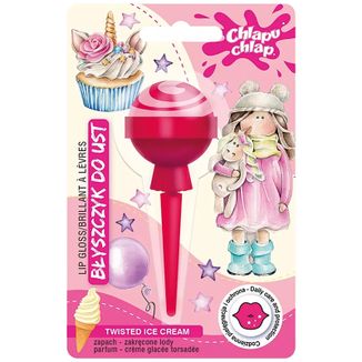 Chlapu Chlap, błyszczyk do ust, zakręcone lody, od 4 lat, 8 ml - zdjęcie produktu