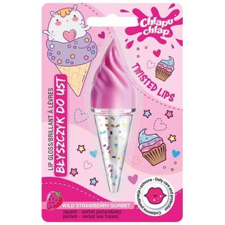 Chlapu Chlap, błyszczyk do ust, sorbet poziomkowy, od 4 lat, 4,5 ml - zdjęcie produktu