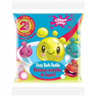 Chlapu Chlap, dwukolorowa pastylka do kąpieli, guma balonowa & wata cukrowa, od 4 lat, 40 g - zdjęcie produktu