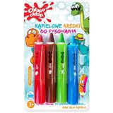 Chlapu Chlap Super Hero, kolorowe kredki do kąpieli, od 4 lat, 4 sztuki - miniaturka zdjęcia produktu