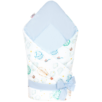 Bocioland, rożek bawełniany, 80 x 80 cm, balony, 1 sztuka Bocioland, rożek bawełniany, 80 x 80 cm, balony, 1 sztuka - zdjęcie produktu